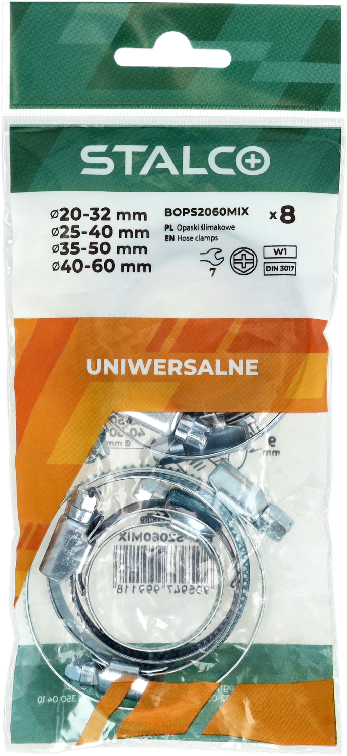 Worm drive clamps 8-12mm 1 pack (4 pcs.) STALCO BOPS0812